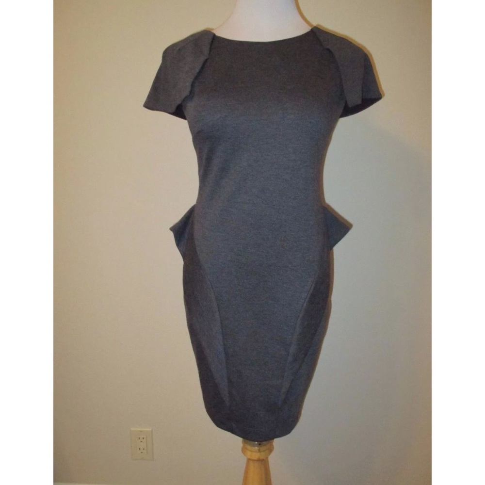 Torn by Ronny Kobo Gray Dress Cutout  Exposed Back